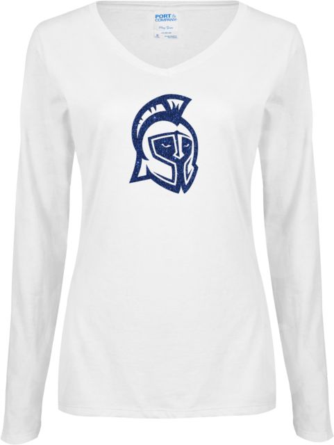 West Florida Ladies Long Sleeve V Neck Tee Argonaut Head Glitter - ONLINE ONLY
