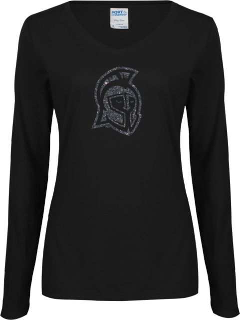 West Florida Ladies Long Sleeve V Neck Tee Argonaut Head Soft Glitter - ONLINE ONLY