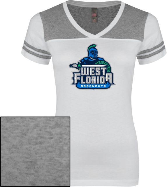 West Florida Ladies Juniors Varsity V Neck Tee West Florida Argonauts - ONLINE ONLY