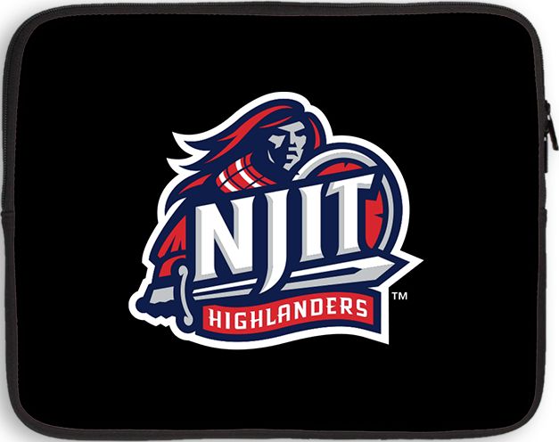 NJIT 10 inch Neoprene iPad/Tablet Sleeve NJIT Highlanders Mascot Mark - ONLINE ONLY