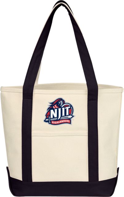 NJIT Cotton Canvas Tote Bag NJIT Highlanders Mascot Mark - ONLINE ONLY