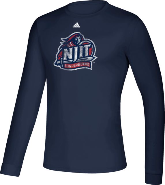 NJIT Adidas Creator Performance Long Sleeve Tee Adidas - NJIT Highlanders Mascot DistressedMarkDistressed - ONLINE ONLY