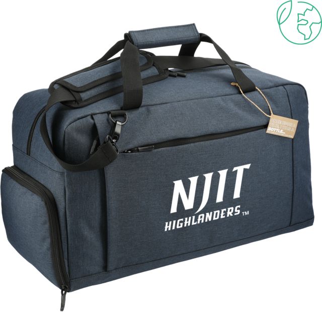 NJIT Aft Recycled PET 21 Inch Duffel NJIT Highlanders Stacked - ONLINE ONLY
