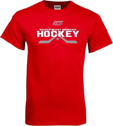 Sacred Heart T Shirt SHU Hockey Crossed Sticks - ONLINE ONLY