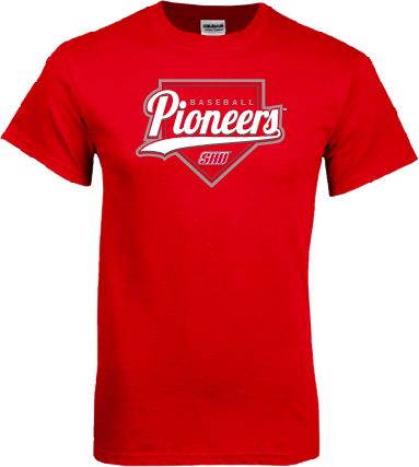 Sacred Heart T Shirt Pioneers Baseball Script w/ Plate - ONLINE ONLY