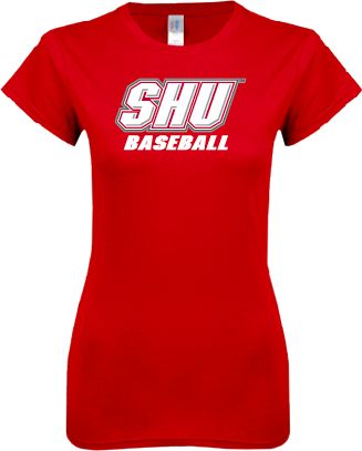 Sacred Heart Next Level Ladies SoftStyle Junior Fitted Tee Baseball - ONLINE ONLY