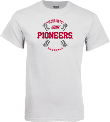 Sacred Heart T Shirt Pioneers Baseball Seams - ONLINE ONLY