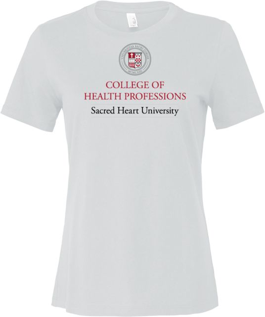 Sacred Heart Bella + Canvas Womens Relaxed Cotton T Shirt Sacred Heart Univ College of Health Professions - ONLINE ONLY