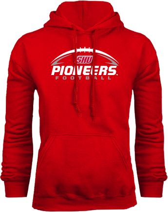 Sacred Heart Fleece Hoodie Pioneers Football Horizontal - ONLINE ONLY