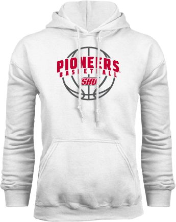 Sacred Heart Fleece Hoodie Pioneers Basketball Arched w/ Ball - ONLINE ONLY
