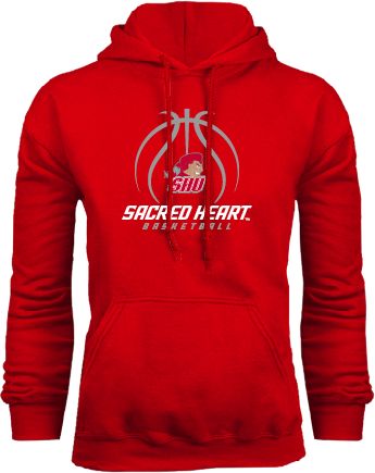 Sacred Heart Fleece Hoodie Sacred Heart Basketball Stacked - ONLINE ONLY