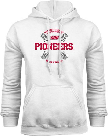 Sacred Heart Fleece Hoodie Pioneers Baseball Seams - ONLINE ONLY