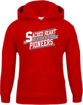 Sacred Heart Youth Fleece Hoodie Sacred Heart Hockey Slanted w/ Banner - ONLINE ONLY