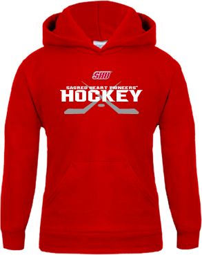 Sacred Heart Youth Fleece Hoodie SHU Hockey Crossed Sticks - ONLINE ONLY