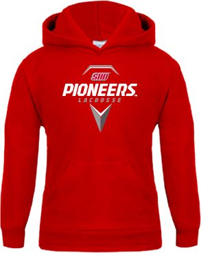 Sacred Heart Youth Fleece Hoodie Pioneers Geometric Lacrosse Head - ONLINE ONLY