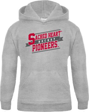 Sacred Heart Youth Fleece Hood Sacred Heart Hockey Slanted w/ Banner - ONLINE ONLY