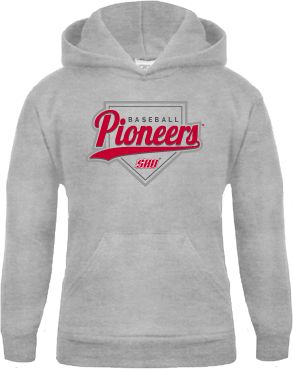 Sacred Heart Youth Fleece Hood Pioneers Baseball Script w/ Plate - ONLINE ONLY