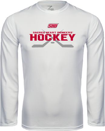 Sacred Heart Performance Longsleeve Shirt SHU Hockey Crossed Sticks - ONLINE ONLY