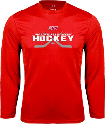 Sacred Heart Performance Longsleeve Shirt SHU Hockey Crossed Sticks - ONLINE ONLY