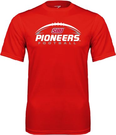 Sacred Heart Performance Tee Pioneers Football Horizontal - ONLINE ONLY