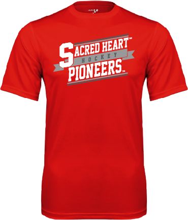Sacred Heart Performance Tee Sacred Heart Hockey Slanted w/ Banner - ONLINE ONLY