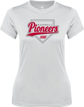 Sacred Heart Ladies Syntrel Performance Tee Pioneers Baseball Script w/ Plate - ONLINE ONLY
