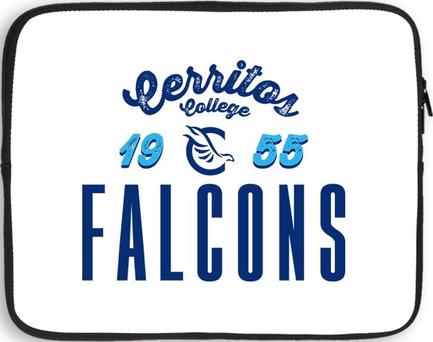 Cerritos College 10 inch Neoprene iPad/Tablet Sleeve Cerritos College Falcons Est 1955 - ONLINE ONLY