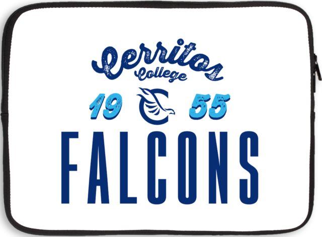 Cerritos College 15 inch Neoprene Laptop Sleeve Cerritos College Falcons Est 1955 - ONLINE ONLY