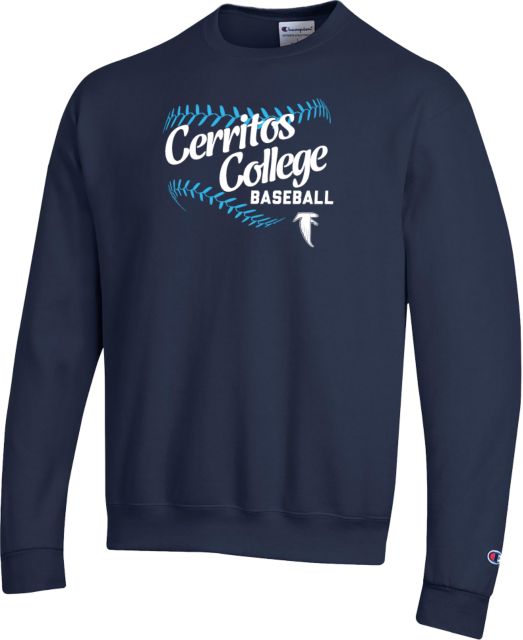 Cerritos College Champion Fleece Crew Cerritos College  Baseball Design - ONLINE ONLY