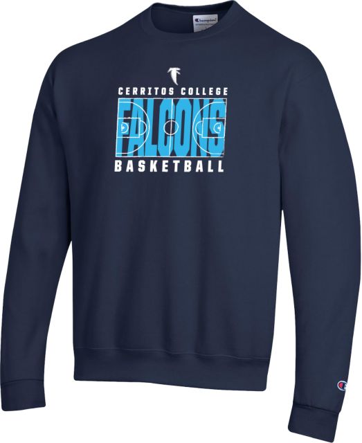Cerritos College Champion Fleece Crew Cerritos College  Basketball Design - ONLINE ONLY