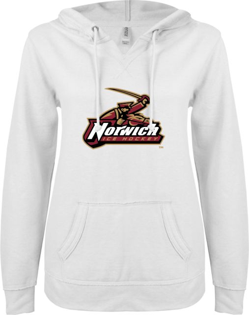 Norwich ENZA Womens V Notch Raw Edge Fleece Hoodie Ice Hockey - ONLINE ONLY