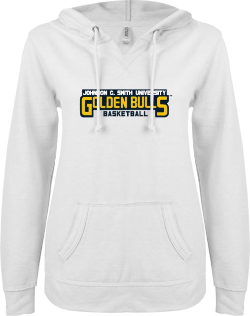 Johnson C Smith ENZA Ladies V Notch Raw Edge Fleece Hoodie Basketball - ONLINE ONLY