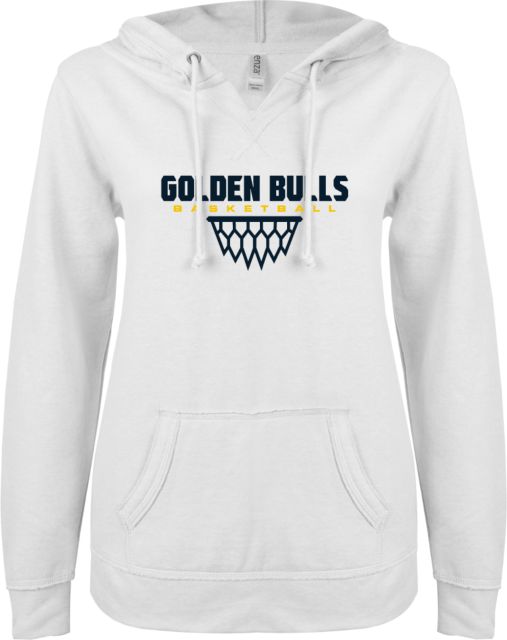Johnson C Smith ENZA Ladies V Notch Raw Edge Fleece Hoodie Basketball - ONLINE ONLY