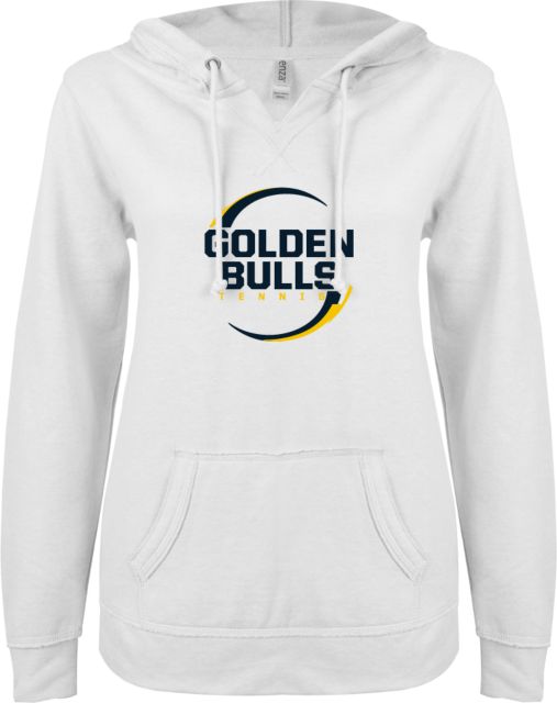 Johnson C Smith ENZA Ladies V Notch Raw Edge Fleece Hoodie Tennis - ONLINE ONLY