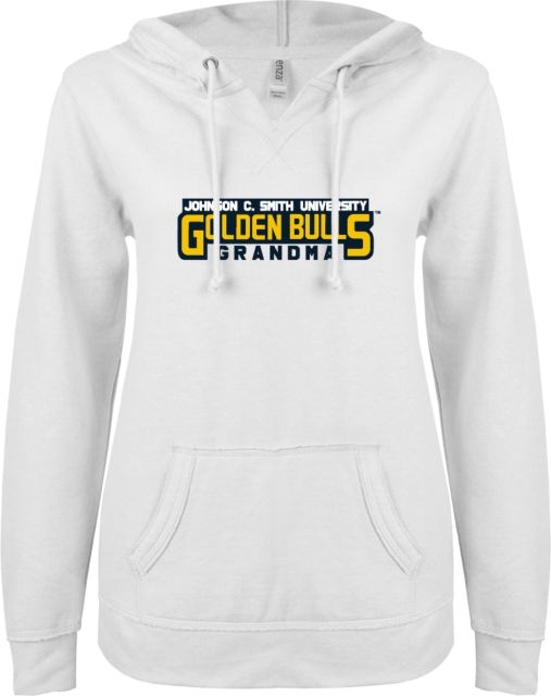 Johnson C Smith ENZA Ladies V Notch Raw Edge Fleece Hoodie Grandma - ONLINE ONLY