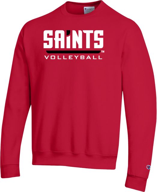 D Youville Champion Fleece Crew Saints Volleyball Wordmark