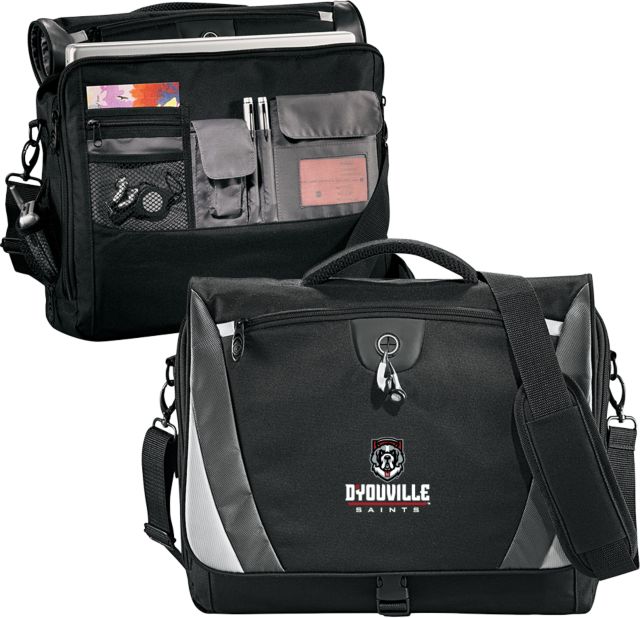 D Youville Slope Computer Messenger Bag D Youville Primary Athletics Mark