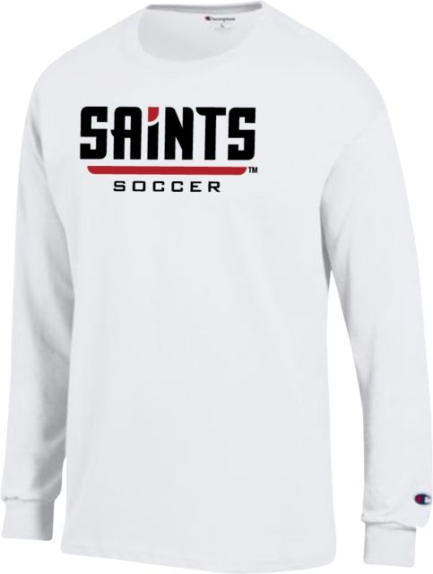 D Youville Champion Long Sleeve T Shirt Saints Soccer Wordmark