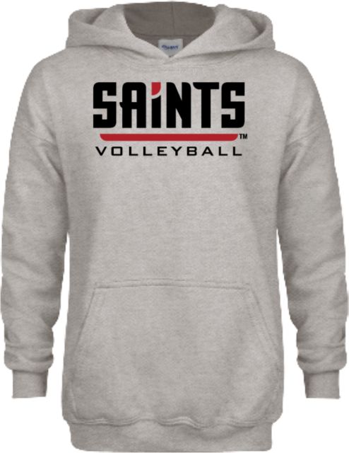 D Youville Youth Fleece Hood Saints Volleyball Wordmark