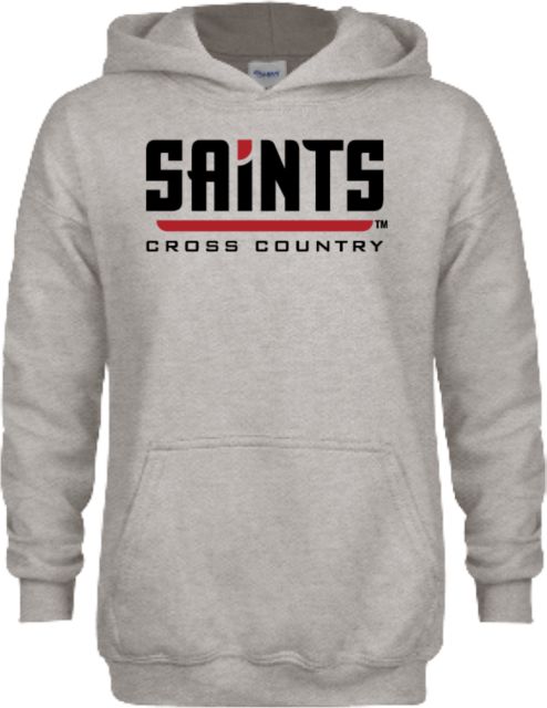 D Youville Youth Fleece Hood Saints XC Wordmark