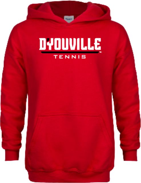 D Youville Youth Fleece Hoodie D Youville Tennis Wordmark