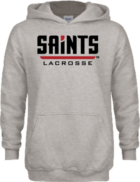 D Youville Youth Fleece Hood Saints Lacrosse Wordmark