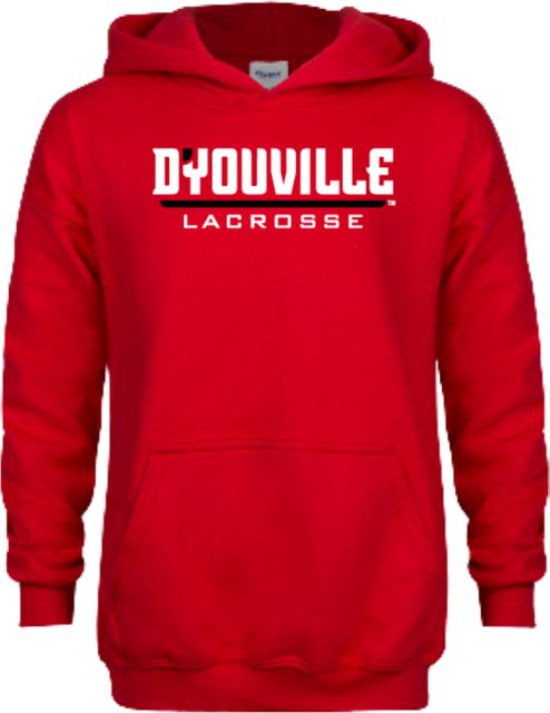 D Youville Youth Fleece Hoodie D Youville Lacrosse Wordmark