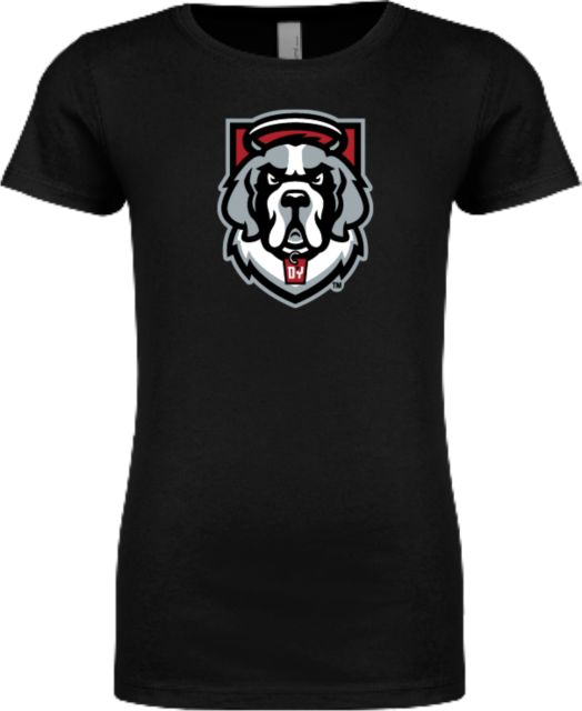 D Youville Next Level Girls Fashion Fit T Shirt D Youville Athletics Mascot