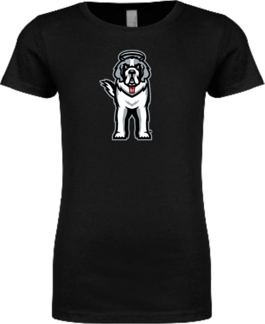 D Youville Next Level Girls Fashion Fit T Shirt D Youville Athletics Full Mascot