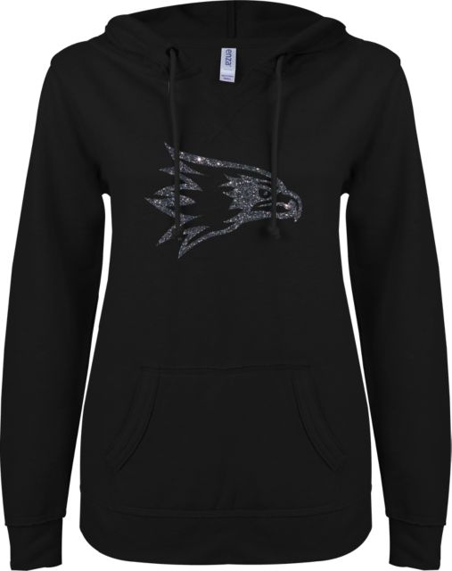 Southeast Missouri Bookstore ENZA Ladies V Notch Raw Edge Fleece Hoodie F Soft Glitter - ONLINE ONLY