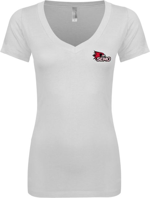 Southeast Missouri Bookstore Next Level Ladies Junior Fit Ideal V Tee SEMO Logo for Vinyl - ONLINE ONLY