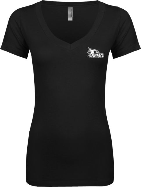 Southeast Missouri Bookstore Next Level Ladies Junior Fit Ideal V Tee SEMO Logo for Vinyl - ONLINE ONLY