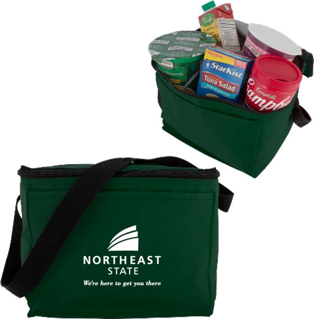 Northeast State Six Pack Cooler Northeast State with Tagline Stacked - ONLINE ONLY