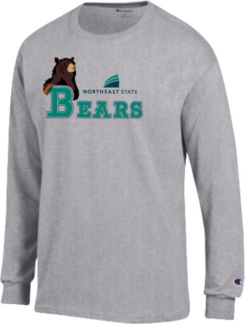 Northeast State Champion Long Sleeve T Shirt Northeast State Bears with Mascot - ONLINE ONLY